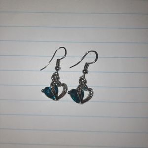Turquoise heart earrings